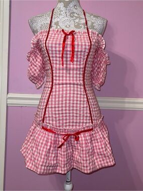 Y2K leg avenue Halloween strawberry shortcake mini dress Lolita costume cosplay